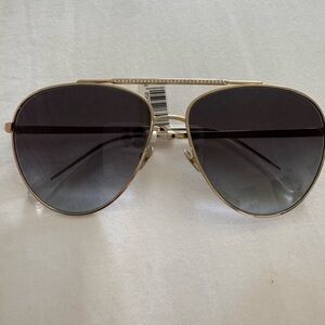 Brand new Chanel Gold Aviator Sunglasses